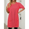 thumbnail image 3 of Blusas tipo túnica KISSMODA Summer para mujer con bolsillos de manga corta, 3 of 6