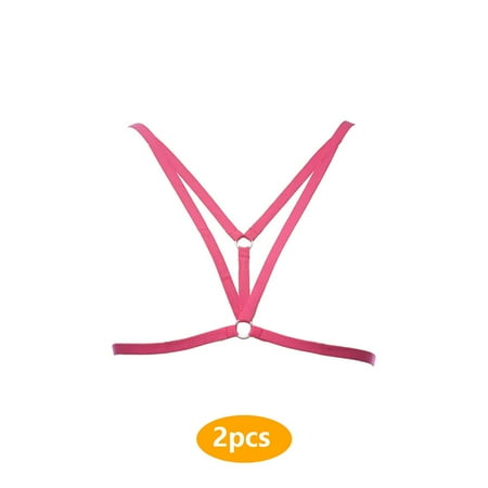 

2pcs Underwear Dating Ductility Material Impressive Cupless Lingerie Passionate Mysterious Sweet Gift Harness Bra