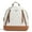 Ivory/Brown, variant on Ladies Brooklyn Medium Pebbled Leather Backpack - Ivory/Brown