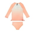 thumbnail image 2 of weVSwe Baby Girl Swimsuit UPF50+ Rash Guard Bating Suit 2-Pieces Long Sleeve Swimswear 0-6T, 2 of 7