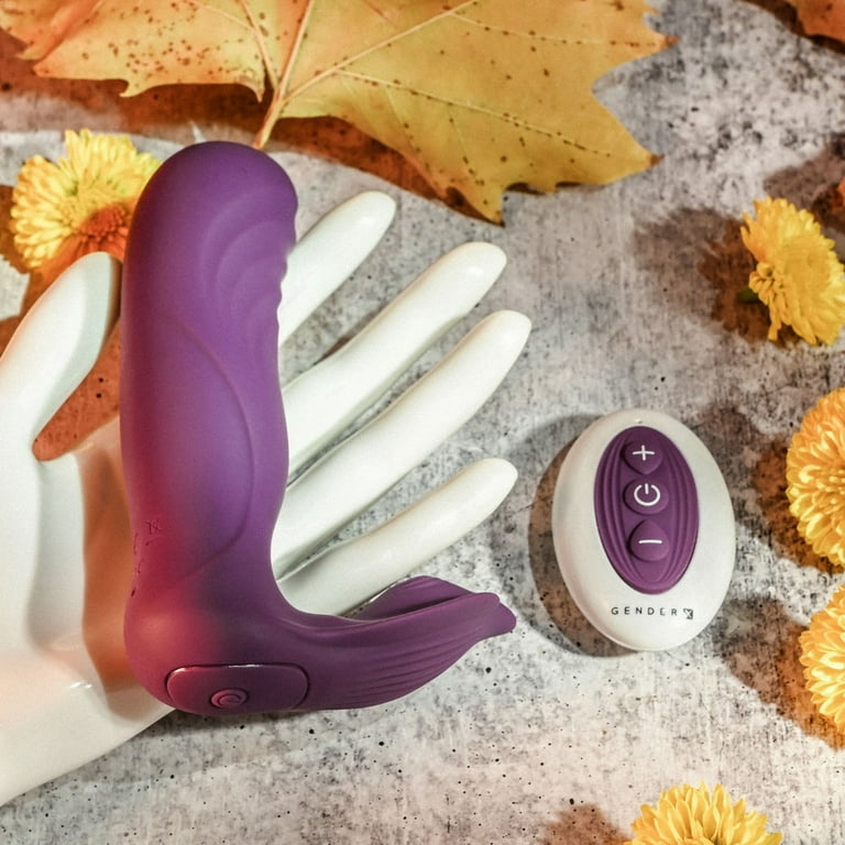 Evolved Novelties Gender X Velvet Hammer Dual Stimulator, Waterproof,  Rechargeable, Purple