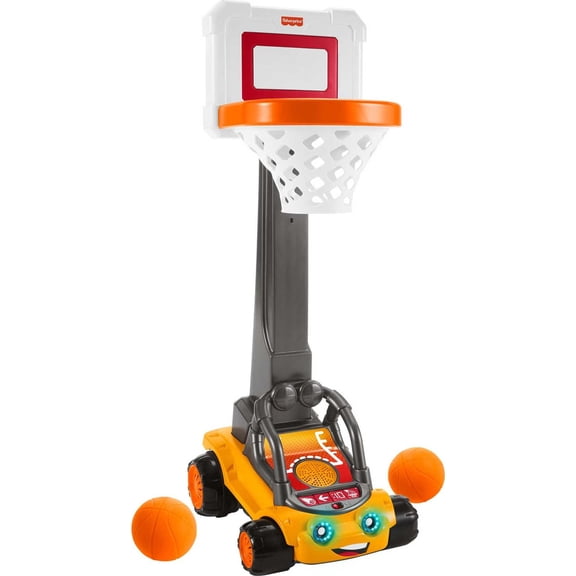 Fisher-Price B.B. Hoopster Electronic Basketball Toy with Lights & Sounds for Kids, 2 Balls