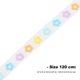 thumbnail image 3 of 4 Pairs Double Printed Flower Shoelaces Lace-up Shoes Laces Accessory (120cm), 3 of 4