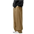 thumbnail image 5 of YLSDY Men's New Fall and Winter Large Size Japanese Retro Workwear Casual Pants Wide Legged Pants Couple Casual Pants Khaki 8, 5 of 8