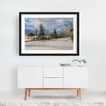 thumbnail image 2 of Frozen Marsh Creek, Gettysburg PA in Winter - Gettysburg Pennsylvania Photography Winter Snow Lake Nature Scenic Landscape Woodland Black Framed Wall Art Print 5 x 7 inches, 2 of 4
