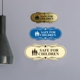 thumbnail image 2 of Designer Safe for Children Sign (Black /Gold) - Small, 2 of 5