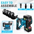 42V Brushless Cordless Earth Auger with 2x4.5AH Battery & Charger, 6 ...
