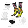 thumbnail image 3 of Hirioo Colorful Pug Pattern Adult Middle Tube Socks Breathable Sock Non-Pilling,Contrasting Color Design, 3 of 6