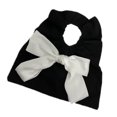 thumbnail image 4 of Bolso de mano para mujer, de piel sintética, con lazo, moderno, suave, portátil, con asa, color negro, tamaño libre, 4 of 8