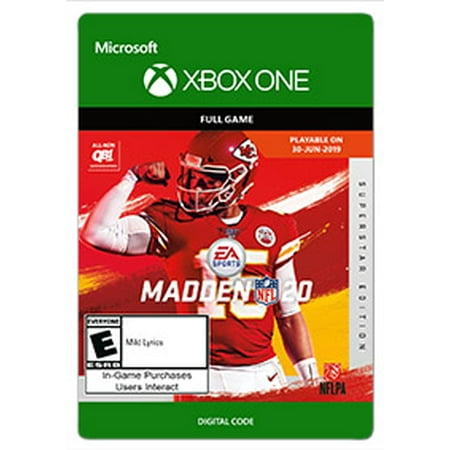 MADDEN NFL 20 SUPERSTAR EDITION, EA Sports, Xbox, [Digital Download]