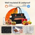 thumbnail image 6 of Holuxer Large Lunch Bag for Women 14L Insulated Lunch Box for Work, Freezable Leakproof Cooler Tote Bags with Shoulder Strap, 1 Count (Black Brown), 6 of 8
