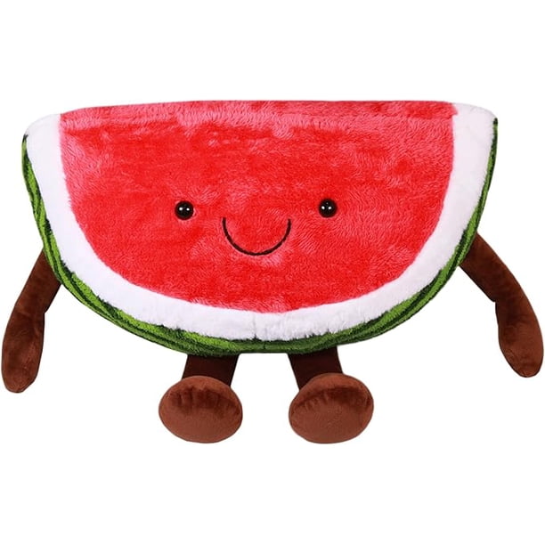 PELIUCHERIA - Peluches de Frutas Sonrientes, Diferentes Tamaños y Colores (Sandia, 1, Unidad)