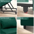 thumbnail image 6 of 4-in-1 Convertible Ottoman Sofa Bed - Multi-Function Sleeper Chair with Adjustable Backrest and Pillow for Small Spaces, Green, 6 of 8