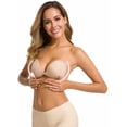 thumbnail image 2 of Soutien-gorge Adhésif Sans Bretelles Invisible Rehausseur en Silicone pour Robe Dos Nu avec Cache-Tétons Nude, 2 of 7