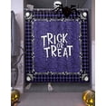 thumbnail image 3 of Halloween Trick or Treat Purple Black Buffalo Plaid Shower Curtain Set ，Waterproof Fabric Shower Curtains Shower Curtains for Bathroom,Bathroom Decor 36"x72", 3 of 6