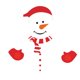 thumbnail image 1 of Etiqueta engomada magnética del refrigerador Navidad muñeco de nieve expresión pegatinas magnéticas de dibujos animados para nevera puerta de metal gabinete de oficina decoración d, 1 of 5