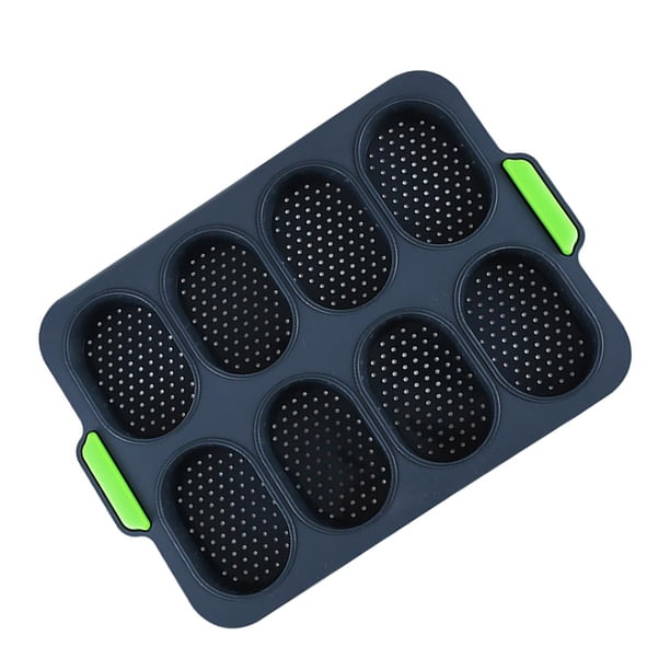 Hornear, Accesorios Para Hornear, Accesorios Para Bollos, Molde Antiadherente Para Baguette De Forma Ovalada, Orejas De Mano Resistentes Al Calor, Bandejas De Pan Convenientes Tipo 2 Methold HA041978-02