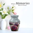 thumbnail image 4 of Petunia Keepsake Small Urns For Human Ashes Adult Man - Gray Urn For Ashes For Women - Mini Cremation Urn For Mom - Tiny Memorial Urns For Adult Female - 3 Inch, 4 of 7