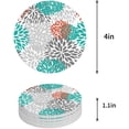 thumbnail image 1 of FMSHPON Multicolor Dahlia Pinnata Flower Customized Orange,Grey,Green Set of 8 Round Coaster for Drinks, Absorbent Ceramic Stone Coasters Cup Mat with Cork Base for Coffee Table Bar Decor, 1 of 6