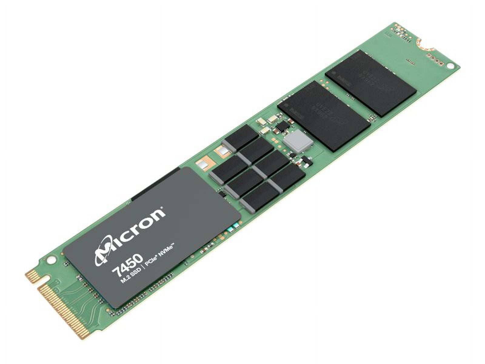 Micron 7450 PRO 3.84 TB Solid State Drive M.2 22110 Internal PCI Express NVMe PCI Express NVMe 4.0 x4 Read Intensive TAA Compliant