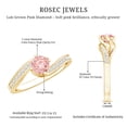 thumbnail image 5 of Rosec Jewels IGI Certified Lab Grown Pink Diamond Solitaire Engagement Ring 1 Ct (Fancy Pink Color and VS1 Clarity) - Womens Pink White Diamond Ring, 10K Yellow Gold, US 4.00, 5 of 8