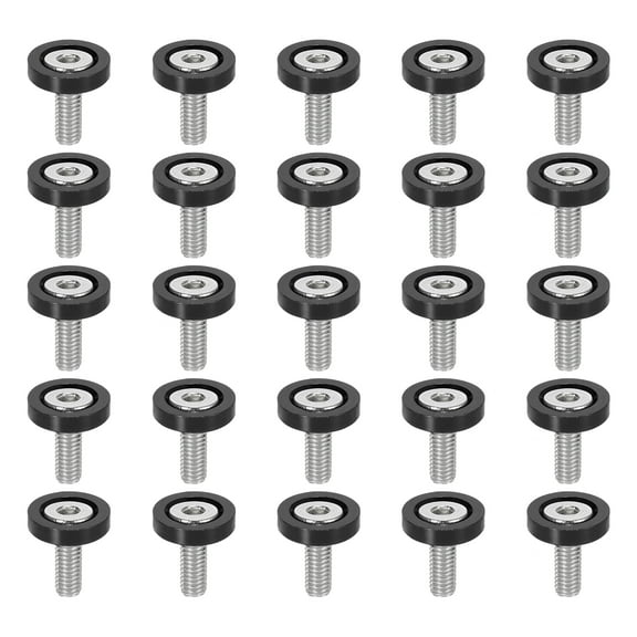 25pcs Black M6x1.0 Bumper Mudguard Washer Bolts Engine Bay Dress Up Screw Fastener
