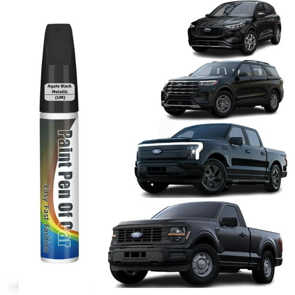 Car Touch Up Paint(Agate Black Metallic(UM)) for Ford, Car Paint Scratch Repair Kit, Quick & Easy Solution to Repai