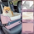 thumbnail image 6 of PETSFIT Dog Car Seats for Small Dogs, Portable Puppy Car Seat for Car with Clip-On Leash, Adjustable Straps Suitable for Small Pets Up to 25lbs (Light Pink), 6 of 9