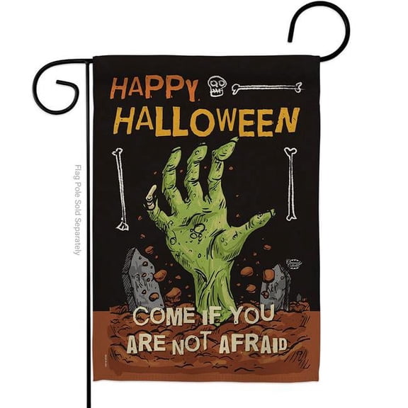 Ornament Collection G191027-BO 13 x 18.5 in. Come in if not Afraid Garden Flag with Fall Halloween Double-Sided Decorative Vertical Flags House Decoration Banner Yard Gift