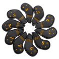 thumbnail image 4 of S SERENABLE 10Pcs Golf Iron Covers Set Protective Guard Numbers Outdoor Sports Protector Black, 4 of 9