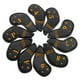thumbnail image 4 of Juego de 10 fundas para hierros de golf, regalo para mujeres y hombres, números de golf 4, 5, 6, 7, 8, 9, L, a, S, P, fundas protectoras modernas para Negro, 4 of 8