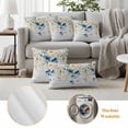 thumbnail image 5 of Spring Floral Outdoor Pillow Covers 20x20 Set of 2,Waterproof Patio Throw Pillowcase Protectors,Weeping Blue Botanical Summer Vintage Decorative Pillow Shams Cushion Covers for Seat Bed Couch Sofa, 5 of 8