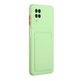 thumbnail image 3 of Galaxy A42 5G Case, Slim Soft Fit Shockproof Protection Case Dropproof Non-Slip Silicone Case with Card Slots Soft TPU Bumper Phone Wallet Case for Samsung Galaxy A42 5G, Green, 3 of 6