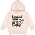 thumbnail image 2 of Inktastic Baseball Sister Here for the Snacks Toddler Hoodie, 2 of 4