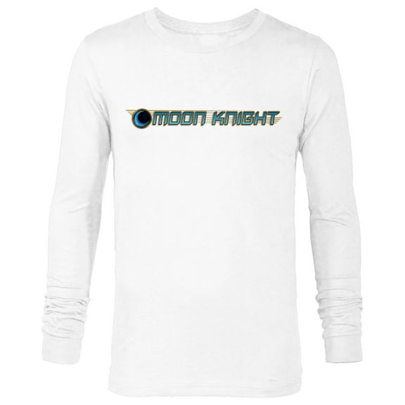 Marvel Moon Knight Blue Logo - Long Sleeve T-Shirt for Men - Customized-White