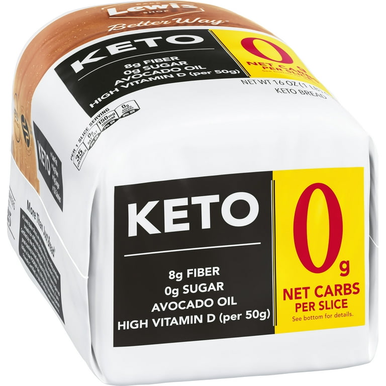 Lewis Bake Shop Low Carb Keto White Bread, Healthy Life, 16 oz