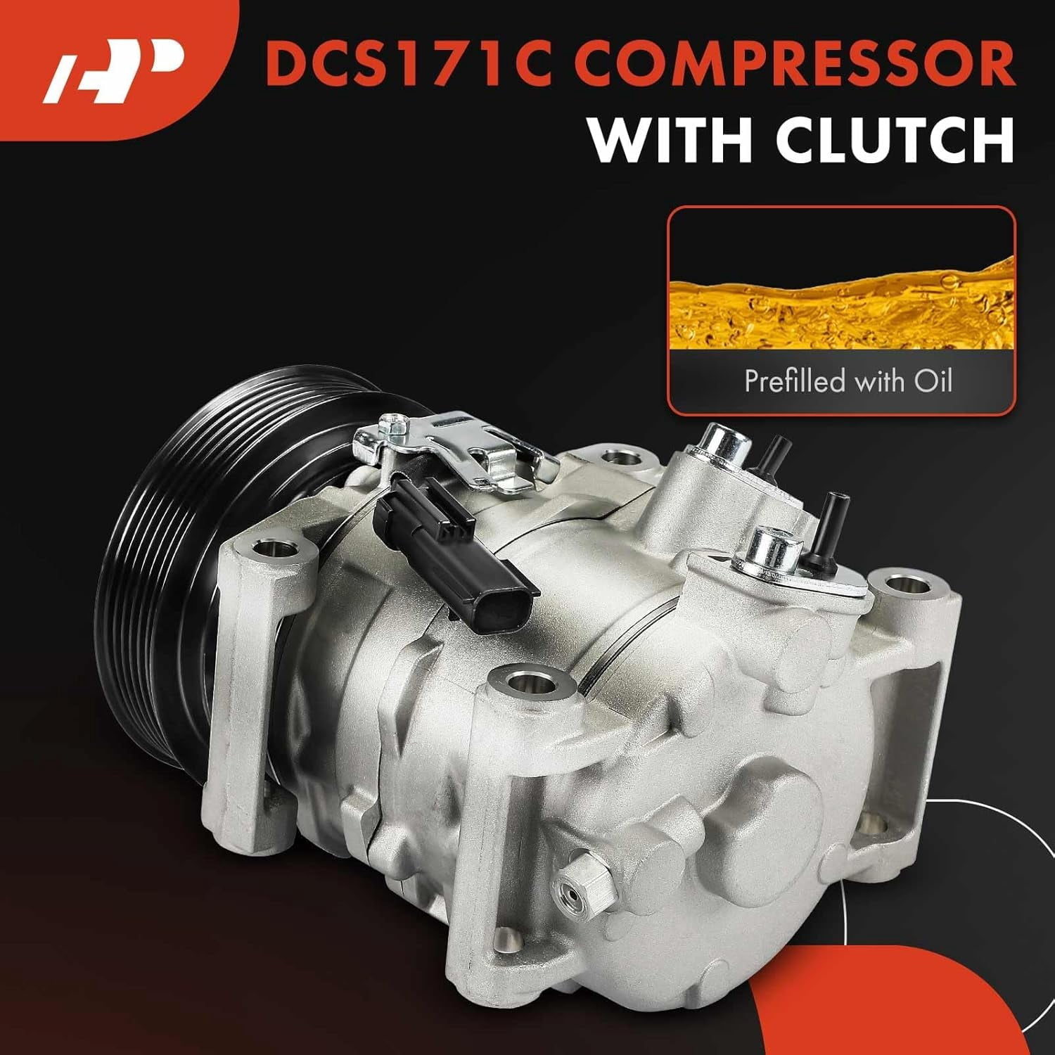 A-Premium Air Conditioner AC Compressor with Clutch Compatible with Dodge Grand Caravan 2011-2020, Journey 2011-2019, Avenger 2011-2014 & Chrysler Town & Country 2011-2016, 200 2011-2014 & Ram C/V