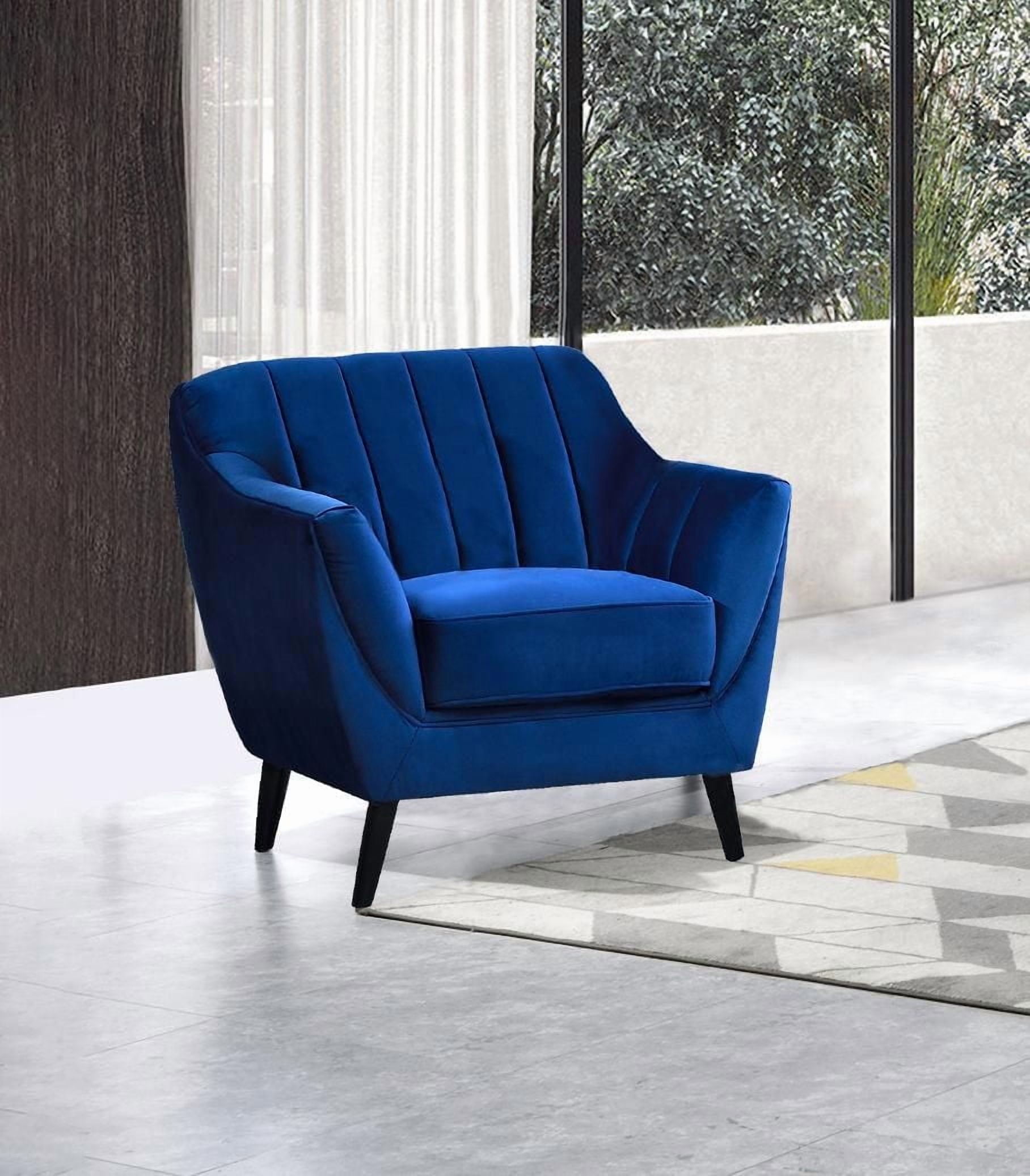 Topline Home Furnishings Chair, Charcoal Velvet