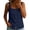 Navy-tanks, variant on Women's Button up Tank Tops, Cotton Linen Sleeveless Square Neck Camisole, Casual Basic Beach Vacation Shirt, S-3XL