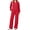 D-Red, variant on Two Piece Sets for Women Fall Winter Fashion Tracksuit Outfits Lapel Long Sleeve Zip Up Tops and Pants Lounge Sets