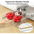thumbnail image 6 of Pull Out Cabinet Organizer 15 Inch Wide Heavy Duty Chrome Under Cabinet Shelves for Pots and Pans Full Extension Roll out Drawers, 6 of 8