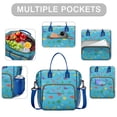 thumbnail image 2 of LightBlue Cartoon Dinosaurs Pterosaurs Womens Lunch Box for Work,Insulated Large Lunch Bag for Tween and Teen,Loncheras Para Mujer,Leakproof Adult Lunch Bag for Work,Beach,Travel,Picnic,Camping, 2 of 5