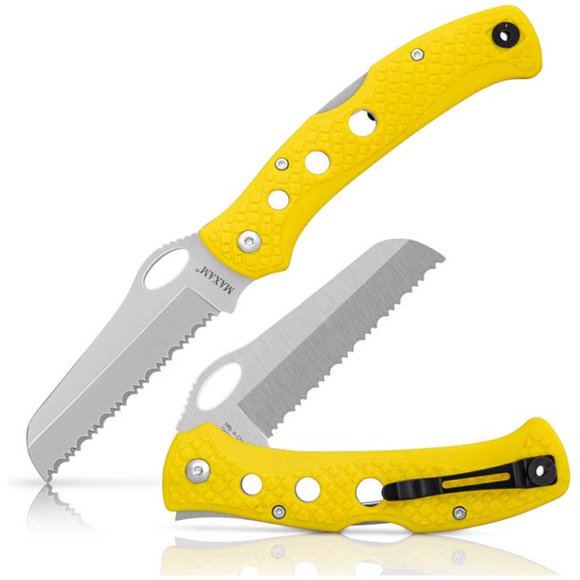 Maxam SKMXSALT5 5 in. Salt Water Knife, Bright Yellow