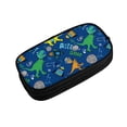 thumbnail image 2 of Uemuo Dinosaur In Space Printed Pencil Pen Case, Portable Pencil Pouch with Zipper, Compact Stationery Bag Makeup Bag, Pencil Bag for Home Office, 2 of 9