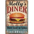 thumbnail image 5 of Menu Fast Food hamburger Hot Dogs Pizza Time Retro  parete di casa latta Vintage metallica Poster, 5 of 5