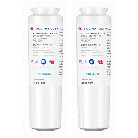 Water Filter Replacement For EveryDrop EDR4RXD1, Water Filter 4, Whirlpool WHR4RXD1, KAD4RXD1 and 469006 Refrigerator Water Filters New 2 Pack