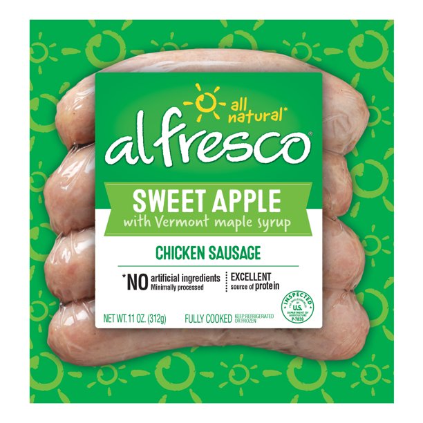 Al Fresco Sweet Apple Chicken Sausage 11 Oz Walmart Com Walmart Com