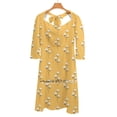 thumbnail image 2 of Coton Lapins Nœud Cœur Robe Évasée Design Mode Grande Taille Robe Ample Coton Plante Nature Animal Lapin, 2 of 5