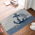 thumbnail image 5 of 1pc Blue Anchor with Rope Absorbent Non-Slip Bathroom Thickened Flannel Rug Decor,Soft,Quick Drying,Suitable For Indoor/outdoor Use,Bathrooms,Bedrooms,Kitchens,Terrace,Laundry Rooms,16"x24", 5 of 9