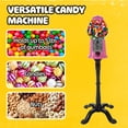 thumbnail image 3 of 15” Gumball Machine with Stand and Coin Bank - Bubble Gum Machine Candy Dispenser with Glass Globe and Metal Base - Vintage Style Gum Ball Vending Dispenser by Great Northern Popcorn (Pink), 3 of 12
